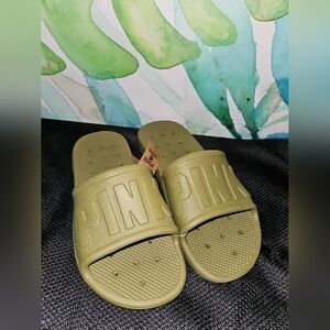 PINK slip on sandals